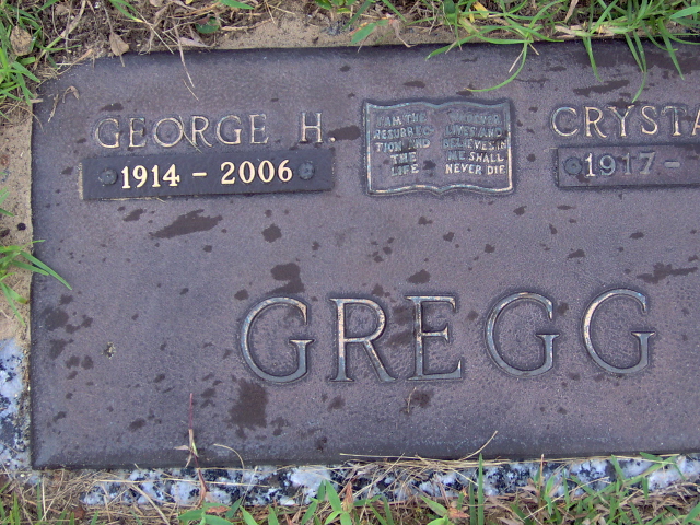 Headstone for Gregg, George H.